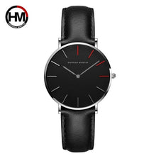 Load image into Gallery viewer, 2018 Dropshipping Japan Quartz Movement Uhren Dame Creative Women Watch Clock luxury Black Leather Ladies Watch Reloj Mujer 36mm