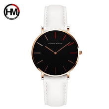 Load image into Gallery viewer, 2018 Dropshipping Japan Quartz Movement Uhren Dame Creative Women Watch Clock luxury Black Leather Ladies Watch Reloj Mujer 36mm