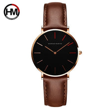 Load image into Gallery viewer, 2018 Dropshipping Japan Quartz Movement Uhren Dame Creative Women Watch Clock luxury Black Leather Ladies Watch Reloj Mujer 36mm