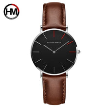 Load image into Gallery viewer, 2018 Dropshipping Japan Quartz Movement Uhren Dame Creative Women Watch Clock luxury Black Leather Ladies Watch Reloj Mujer 36mm