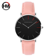 Load image into Gallery viewer, 2018 Dropshipping Japan Quartz Movement Uhren Dame Creative Women Watch Clock luxury Black Leather Ladies Watch Reloj Mujer 36mm